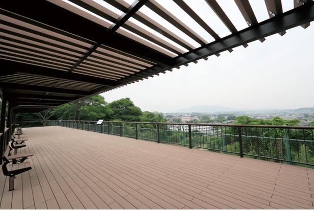 大牟田市動物園 / 頂上にある展望所から、万田坑や宮原坑など、石炭の町・大牟田が眺望できる