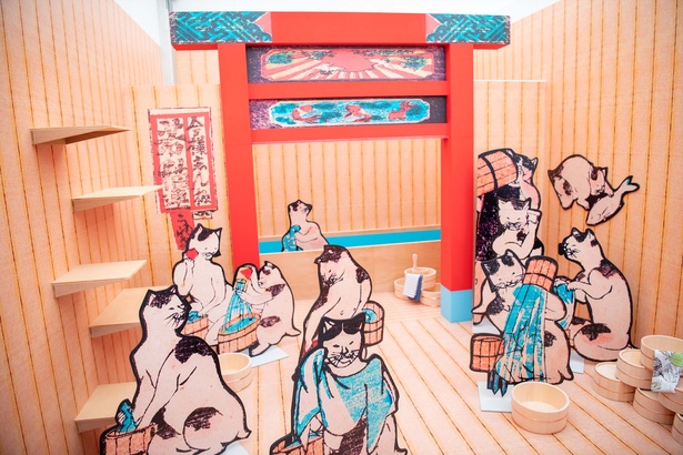 「江戸ねこ茶屋」の店内の雰囲気