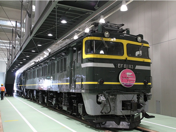京都鉄道博物館で展示している旧トワイライトエクスプレス