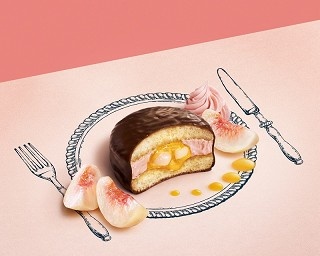 白桃果肉が入った「“生”チョコパイ」が夏季限定発売