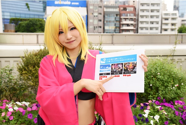 『銀魂』の来島また子に扮する だぁまんさん