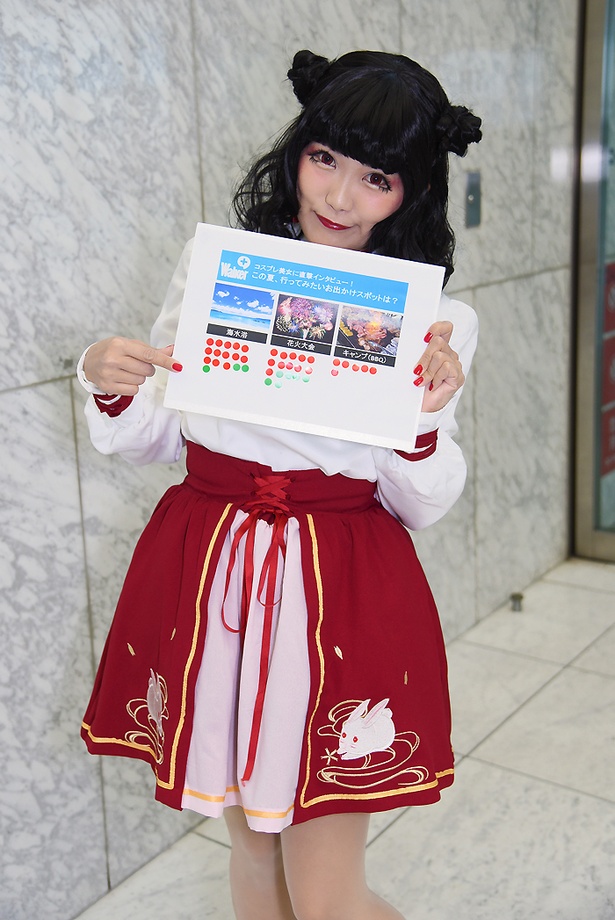 オリジナル衣装でコスプレ博に参加した ふ～かさん