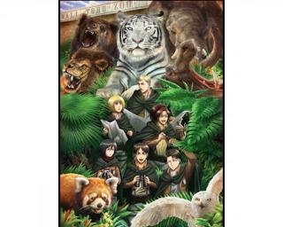 進撃の巨人×東武動物公園コラボイベント開催！等身大展示や園内放送も