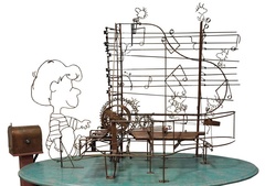 大谷芳照が制作した、「ピーナッツからくりオブジェ」。天才音楽少年のシュローダーの演奏が聴ける!?