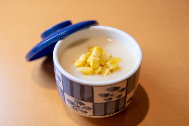 冷製コーンスープの茶碗蒸し(税抜180円)