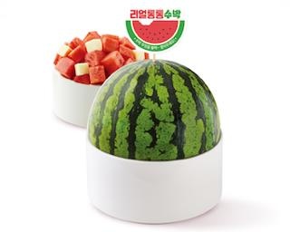 日本初登場！韓国かき氷“ソルビン”に小玉すいか半分使用の新作