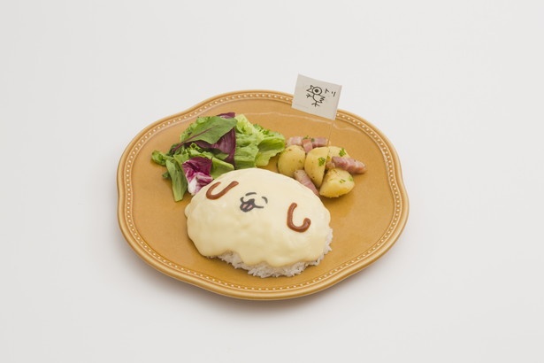 オリジナルランチョンマット＆ステッカー付きの「ぺろぺろぺろちのチーズカレーぺろぺろ」(1290円)