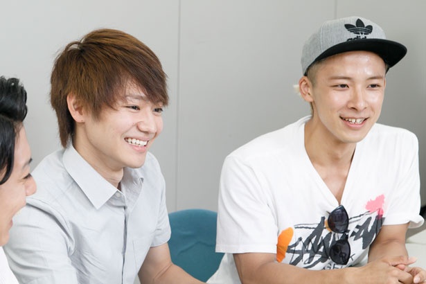 「第1回企画公演 with 人狼TLPT S『MISSION EPISODE 1 “FIRST CONTACT”』」の魅力について語る松島勇之介、馬越琢己、岡進太郎