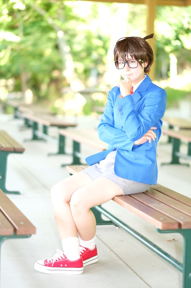 「名探偵コナン」の江戸川コナンに扮したich*さん