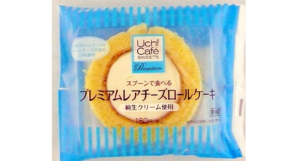 夏味の「プレミアムチーズロールケーキ」(180円)。/ローソン