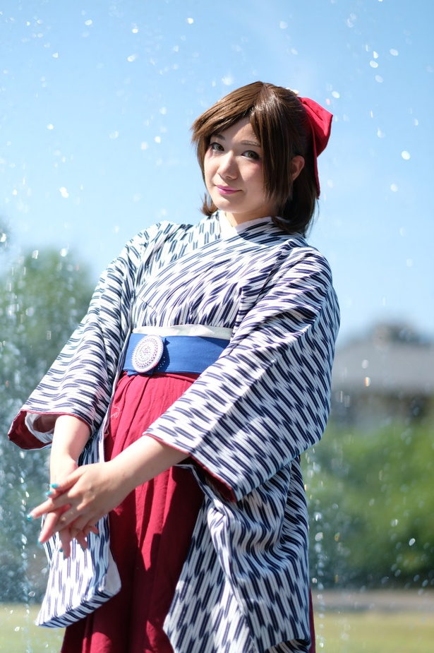 「明治東京恋伽」の綾月芽衣	に扮したみらいさん