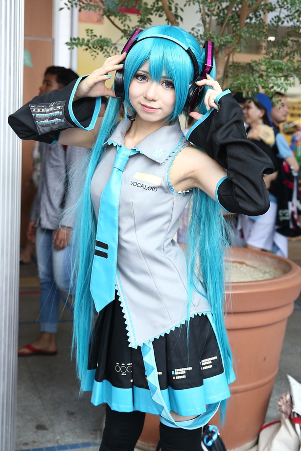 「VOCALOID」の初音ミクに扮したチるちさん