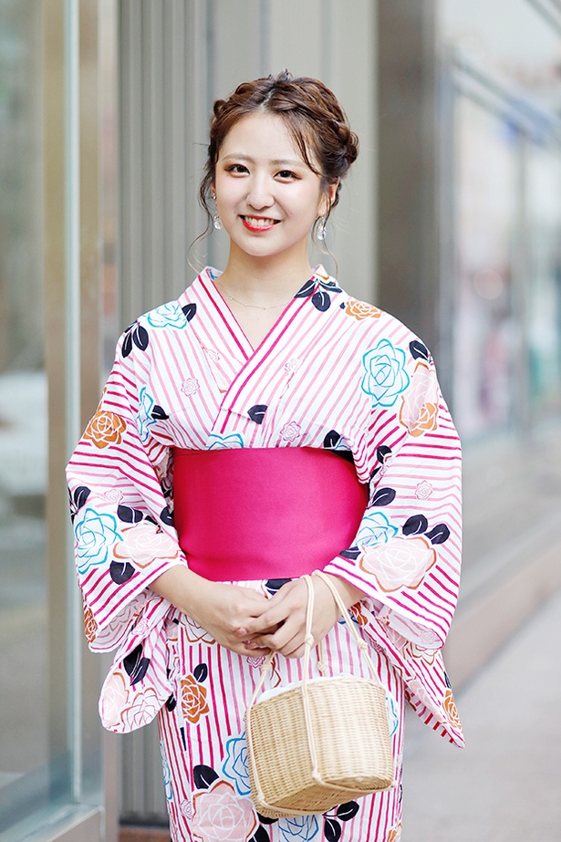 福岡の花火大会で見つけた浴衣美人