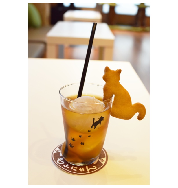 ドリンクについてくるクッキーはお店で手作りしている