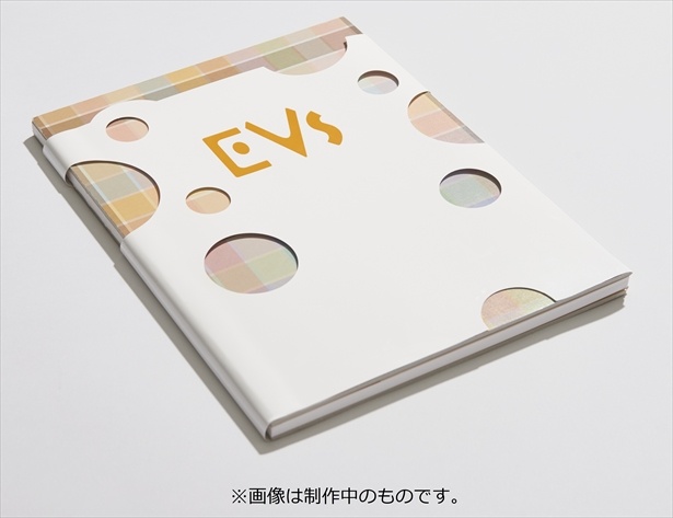 EVs+cafeすべての展示作品や原作者鼎談を収録した書籍『EVs』(画像は制作中のもの)