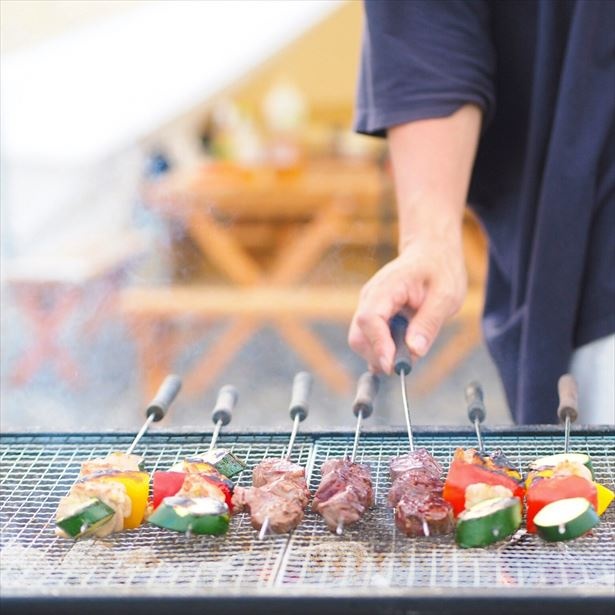 グランピングでBBQ体験