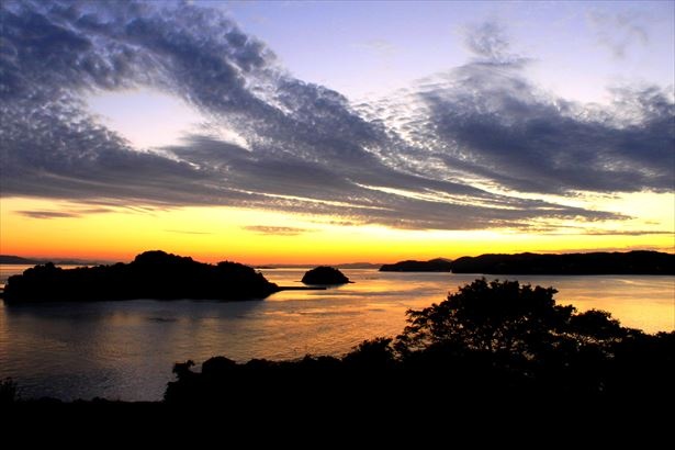 前島の夕焼け