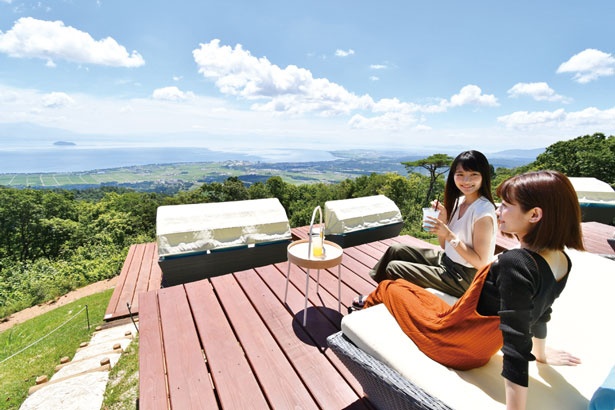 展望エリアびわ湖のみえる丘/箱館山コキアパーク