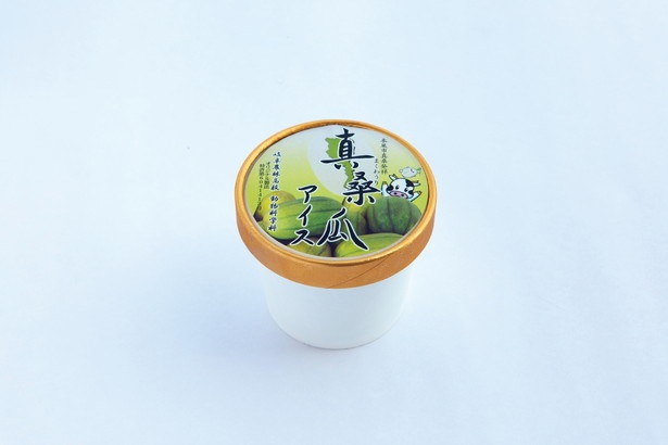岐阜農林高校の生徒が特許取得した製造方法で生み出したアイス「まくわうりアイス」(164円)