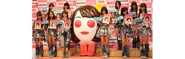 “ぷっちょ”の新CM発表会に登場したAKB48