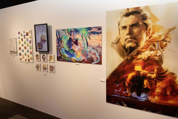 モンスターストライク展で展示される作品の一部