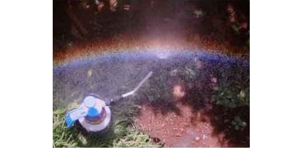 自動噴射にすれば、ゆっくりと虹を楽しめる