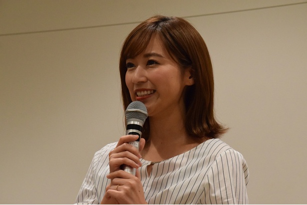 HTB2018年秋の改編会見での木村愛理キャスター