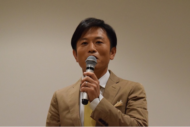 HTB2018年秋の改編会見での林和人アナウンサー