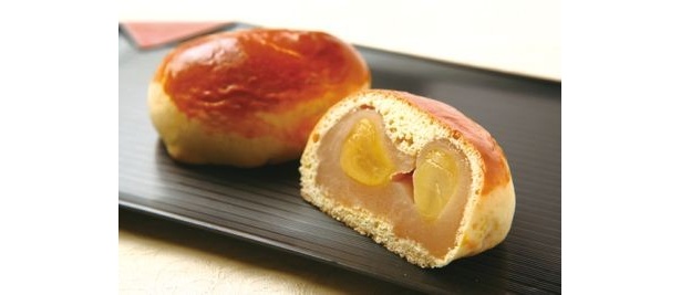 「御菓子司 梅園」の「めおと栗」(530円)