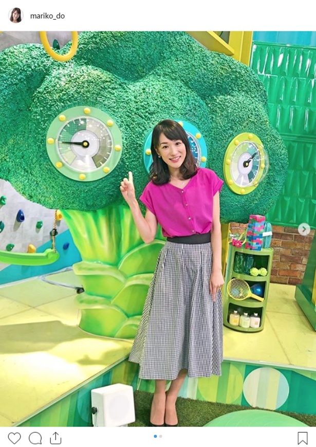 番組進行を担当する堂真理子アナウンサー