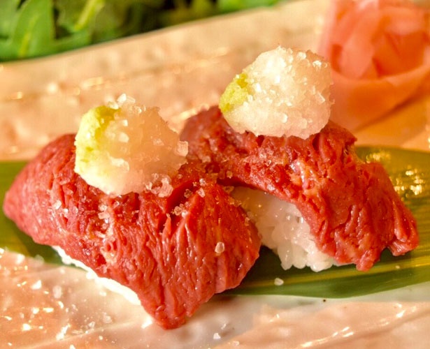 熊本産馬肉の肉寿司「塩ヘレ」(クーポンチケット1枚)