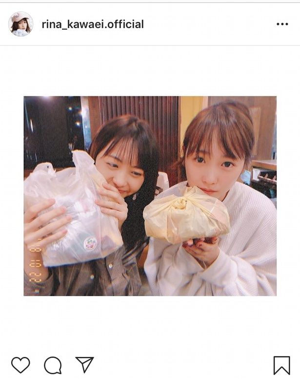 川栄李奈が木崎ゆりあとの写真をInstagramにアップ。「入山と写真撮るの忘れた」と3ショット公開とはならず