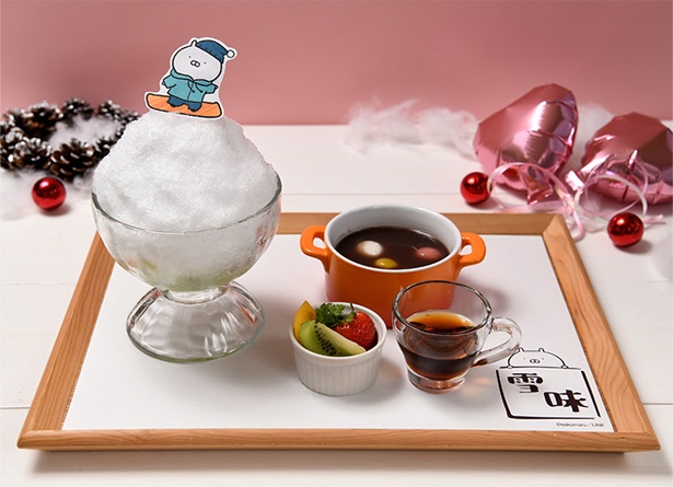 「雪味！冬のかき氷と温かぜんざい」(NORMAL MENU、税抜1390円)