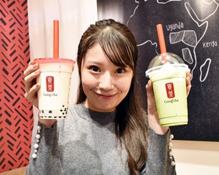 美人モデルが潜入取材！タピオカミルクティーが人気の台湾カフェ「ゴンチャ」が福岡パルコにオープン