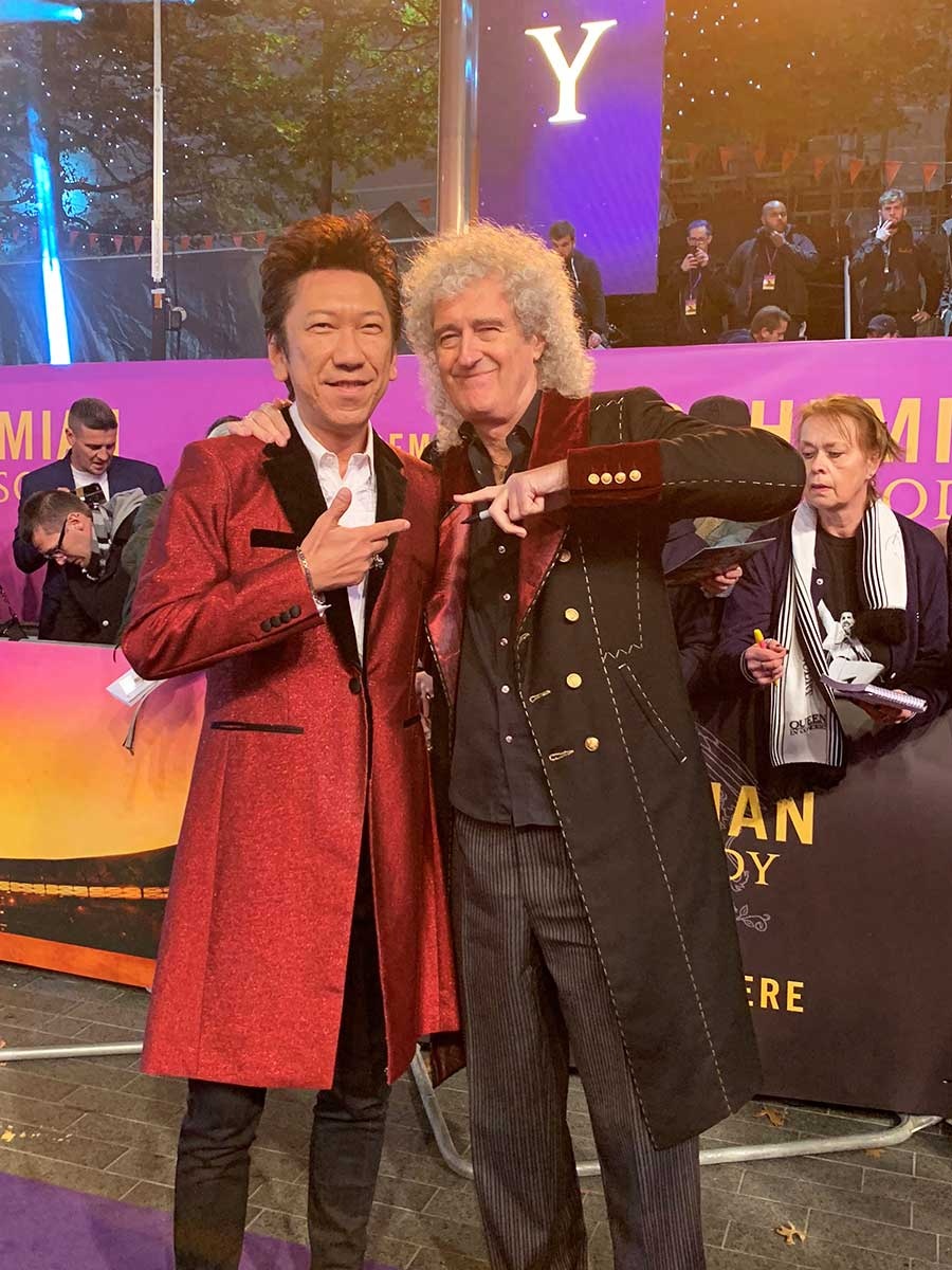 【写真を見る】日本代表の布袋寅泰がブライアン・メイと久々の対面!