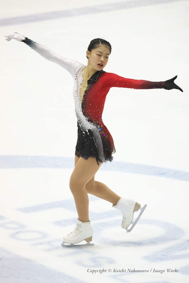横井ゆは菜、中部ブロックでのスケーティング。この次の試合で見事にジュニアグランプリ初の表彰台を決めた