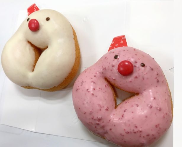 クリスマス限定ドーナツの「ふゆだるま」(各162円/2種)