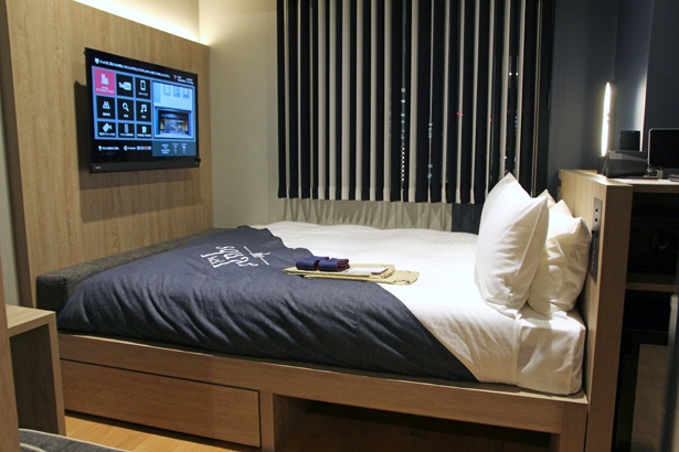 最もポピュラーな客室「モデレートダブル」(1室1万1500円～)。2名でも快適に宿泊できる