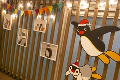 水族館で暮らすペンギンたちの写真もレイアウト