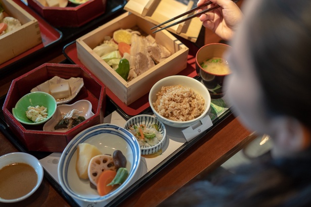 糸島産の野菜を中心に使った「伊都 安蔵里」の御膳は全部で5種類