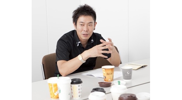 コーヒーマスターズ2008エスプレッソ部門で優勝した経験を持つ、バリスタの門脇裕二さん