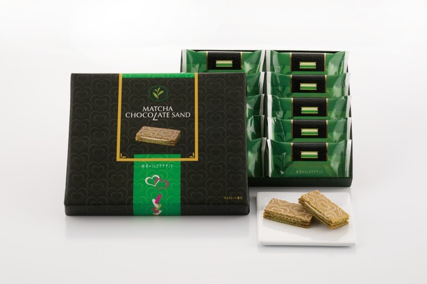 銀のぶどう「抹茶のショコラテサンド」(5個入 560円 / 10個入 1080円 / 14個入 1512円)