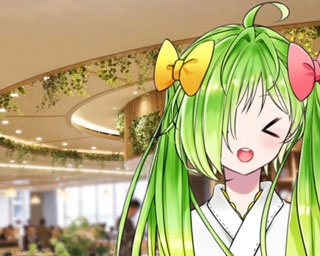 “MARK IS 福岡ももち”のフードコートに潜入！博多弁VTuber・舞鶴よかとが、ばり旨グルメを堪能