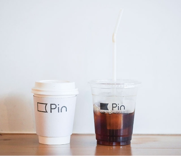 Pin / ブレンドコーヒー(ホット400円、アイス450円)。雑味がなくバランスのとれた味わい