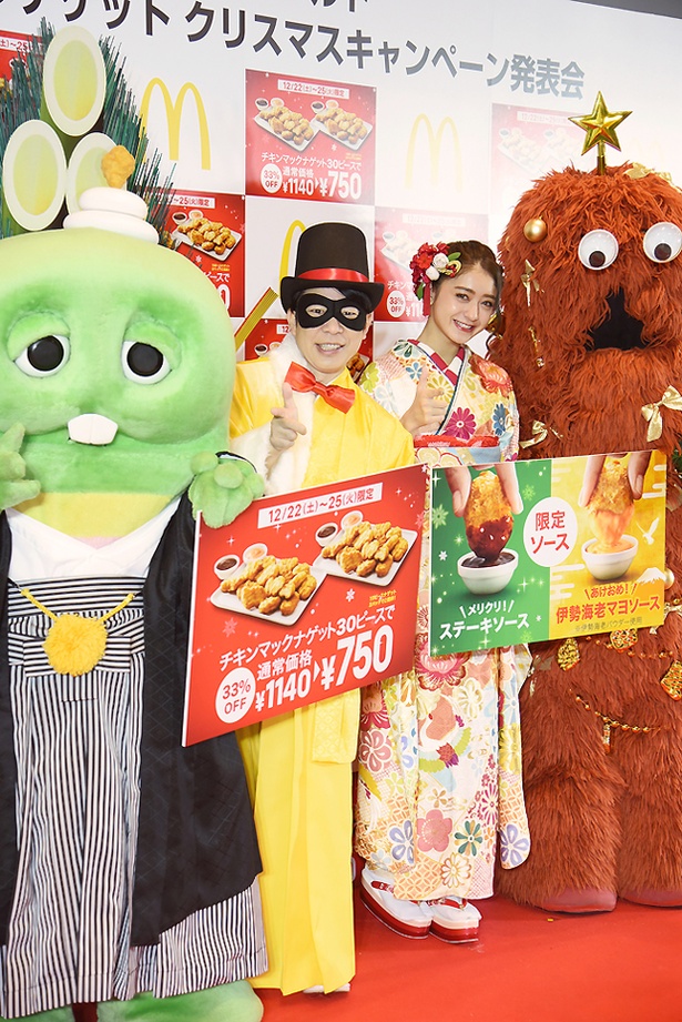 イベントの後半では、ガチャピンとムックも登壇