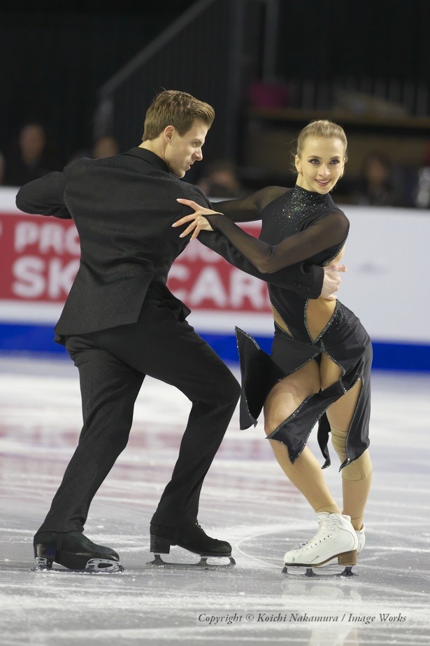 2位に入ったシニツィナ＆カツァラポフ組のリズムダンス。今季の躍進に期待が高まるパフォーマンスだった