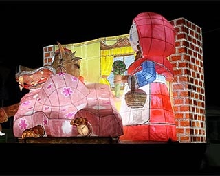 光り輝く絵ぶたが登場、岡山県で「第18回 冬絵ぶた＆イルミネーション」開催中