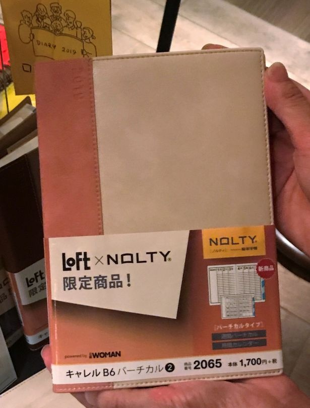 限定カラーの「ロフト限定 NOLTY B6キャレルシリーズ(日本能率協会マネジメントセンター)」(1836円)　　