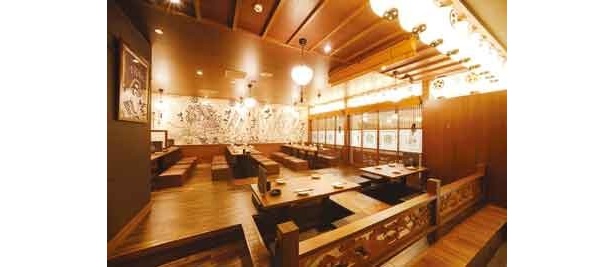 最大40人までの貸し切りが可能な座敷