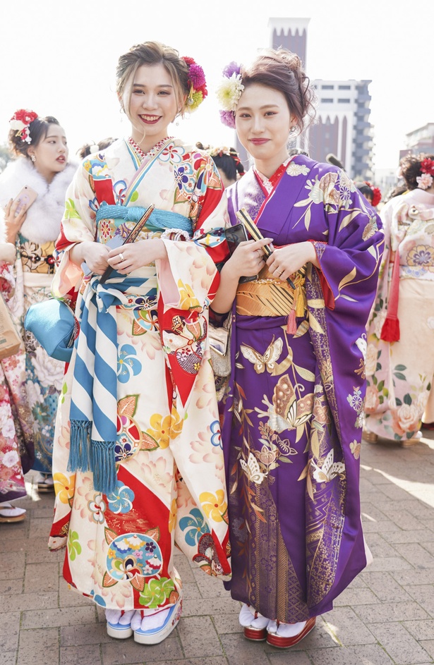  北九州市の成人式で見つけた振袖美人　さきえさん　りんかさん